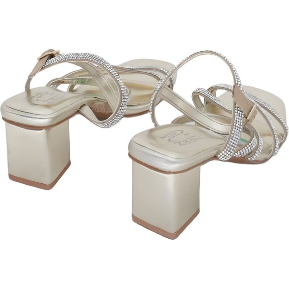 Naturalizer Niko 2 Women's Gold Ankle Strap Heels Size 6.5 - Picture 3 of 6